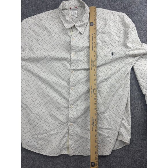 The North Face Shirt Mens 2XL White Gray Microprint Long Sleeve Button Front - Picture 5 of 7
